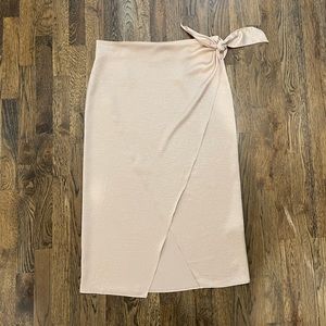 Blush Wrap Around Mini Skirt